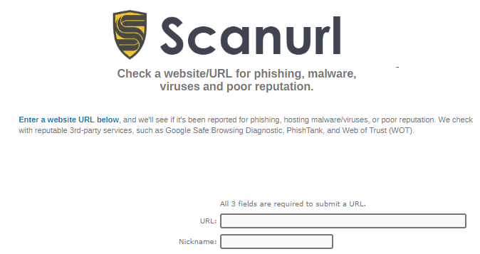 Comprobar enlaces con ScanURL