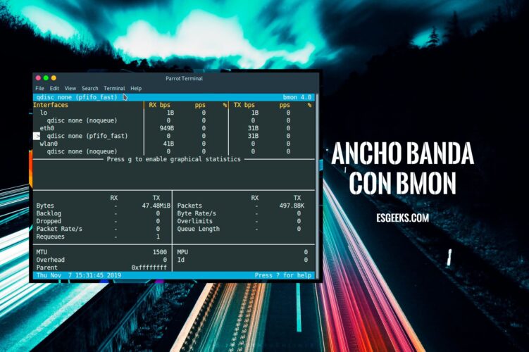 Visualizar uso de ancho de banda de red con bmon 21 Visualizar uso de ancho de banda de red con bmon