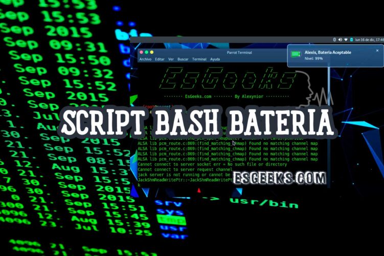 Script Bash alerta batería baja Linux