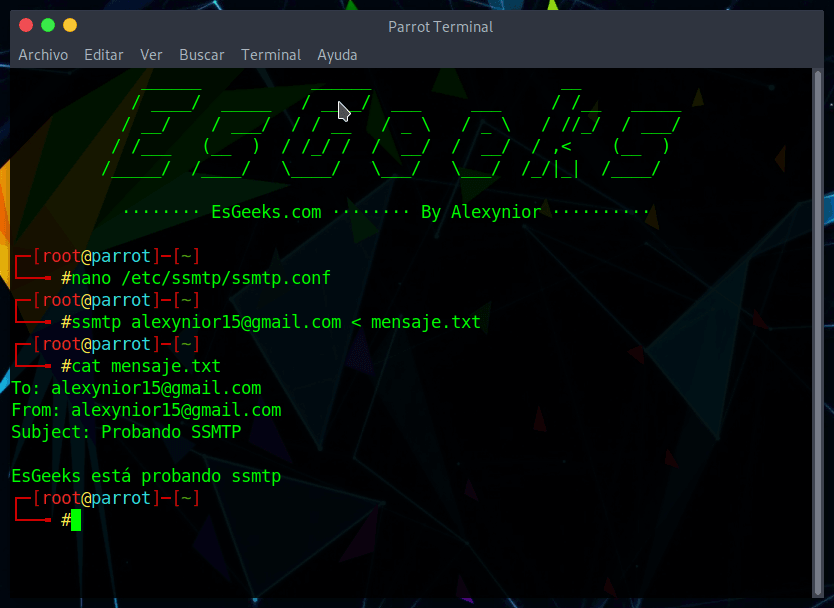 Cómo enviar correos electrónicos desde terminal Linux » EsGeeks