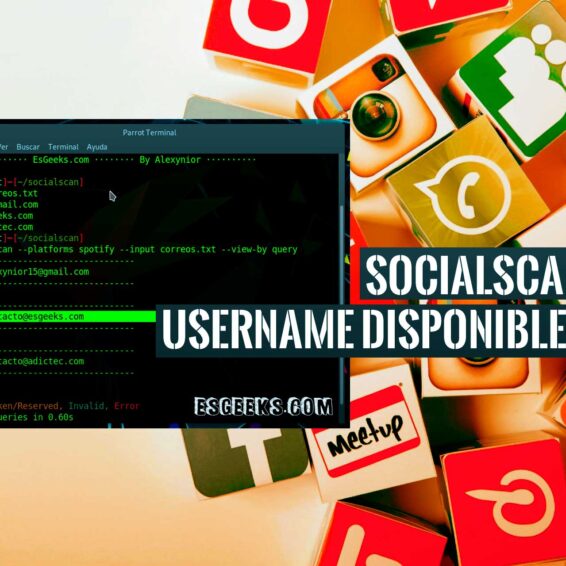 Socialscan Verificar disponibilidad Email y Usuario Plataformas Sociales
