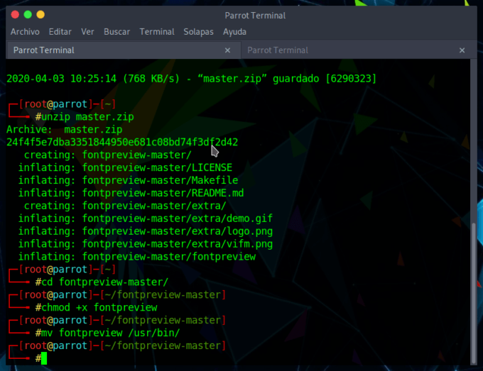 Ver Vista Previa de Fuentes en la Terminal Linux » EsGeeks