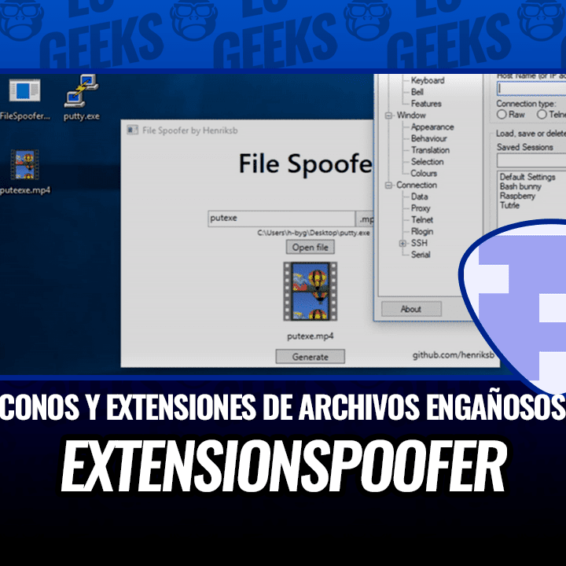 ExtensionSpoofer Iconos y Extensiones Archivos Engañosos Windows