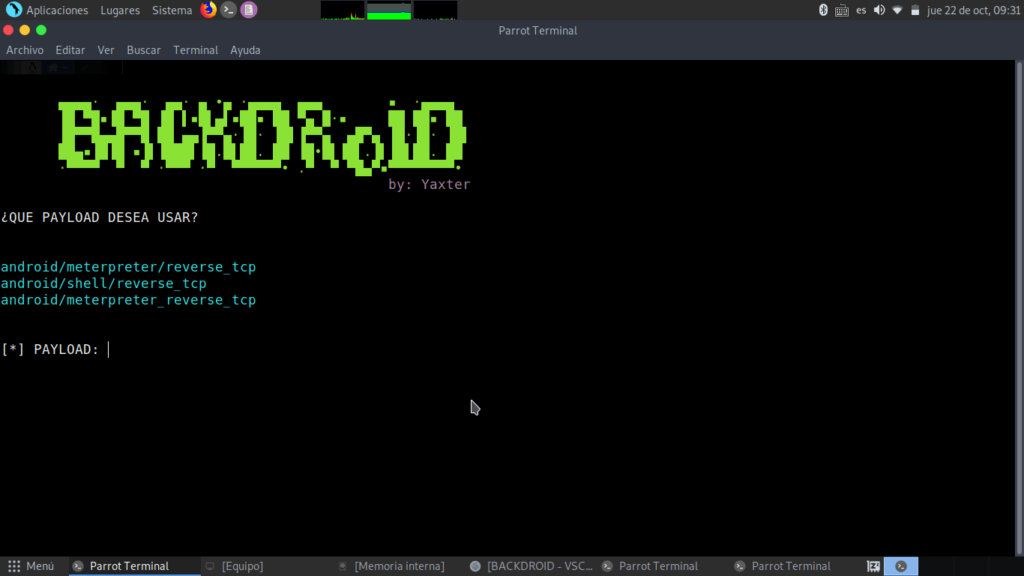 Payload Backdroid