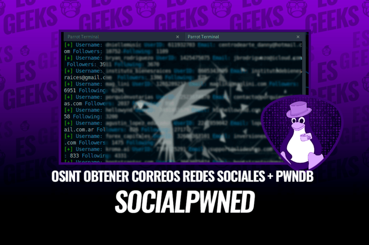 SocialPwned OSINT obtener Correos Redes Sociales PwnDB