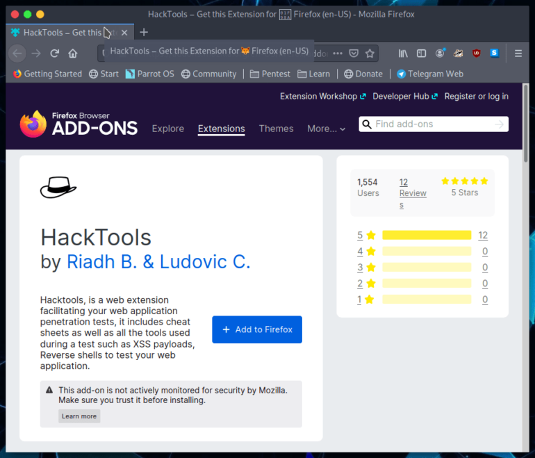 HackTools Extensión Firefox para Pentesting con Ejemplos