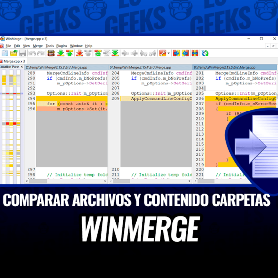 WinMerge Comparar Archivos y Contenidos de Carpetas