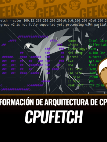 cpufetch para mostrar Información Arquitectura CPU