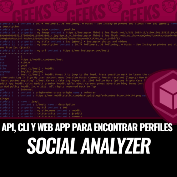 Social Analyzer API, CLI y Web App para Encontrar Perfiles de Usuario
