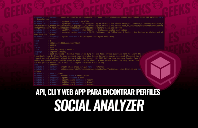 Social Analyzer: API, CLI y Web App para Encontrar Perfiles de Usuario 27 Social Analyzer API, CLI y Web App para Encontrar Perfiles de Usuario
