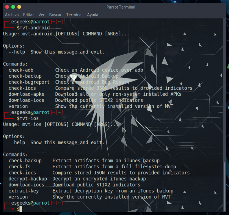 MVT: Análisis Forense de los Dispositivos Móviles » EsGeeks