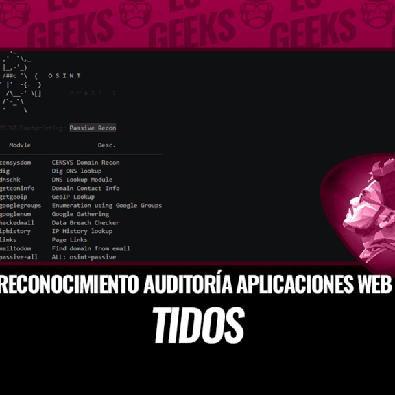 TIDoS Framework de Reconocimiento y Auditoría de Aplicaciones Web