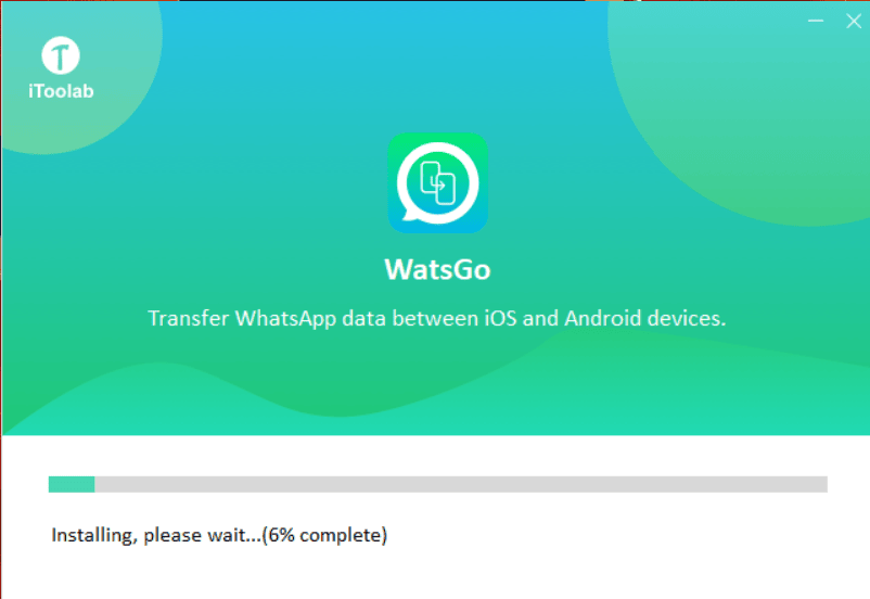 Proceso de instalación de iToolab WatsGo