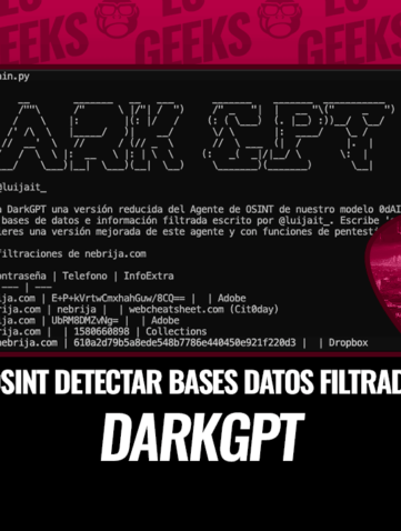 DarkGPT AI OSINT para Detectar Bases de Datos Filtradas
