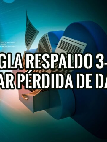 Representación gráfica de la regla 3-2-1 para copias de seguridad de datos.