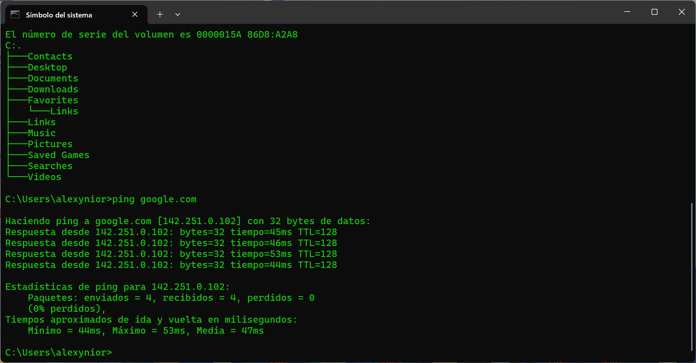 Hacker Broma: Cómo Sorprender a Tus Amigos con Trucos Divertidos 23 Broma hacker con línea de comandos: simulación de comandos "ping" y estructura de directorios, creando una falsa impresión de actividad.