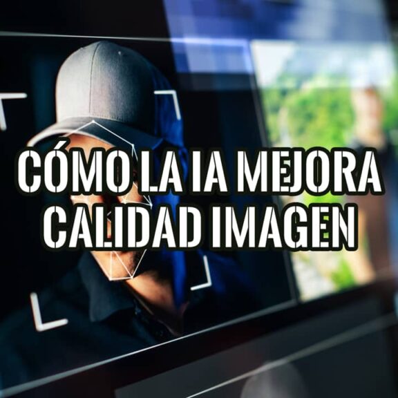 Ilustración digital mostrando un rostro con elementos de reconocimiento facial, demostrando cómo la inteligencia artificial puede ayudarte a mejorar calidad de imagen en la era digital.