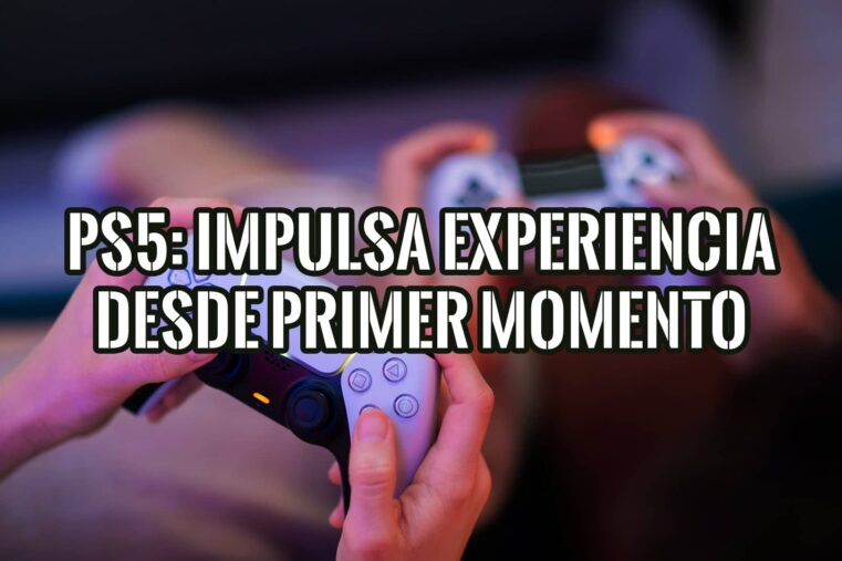 Manos sujetando un mando de PS5, jugando. ¡Impulsa tu experiencia desde el primer momento!