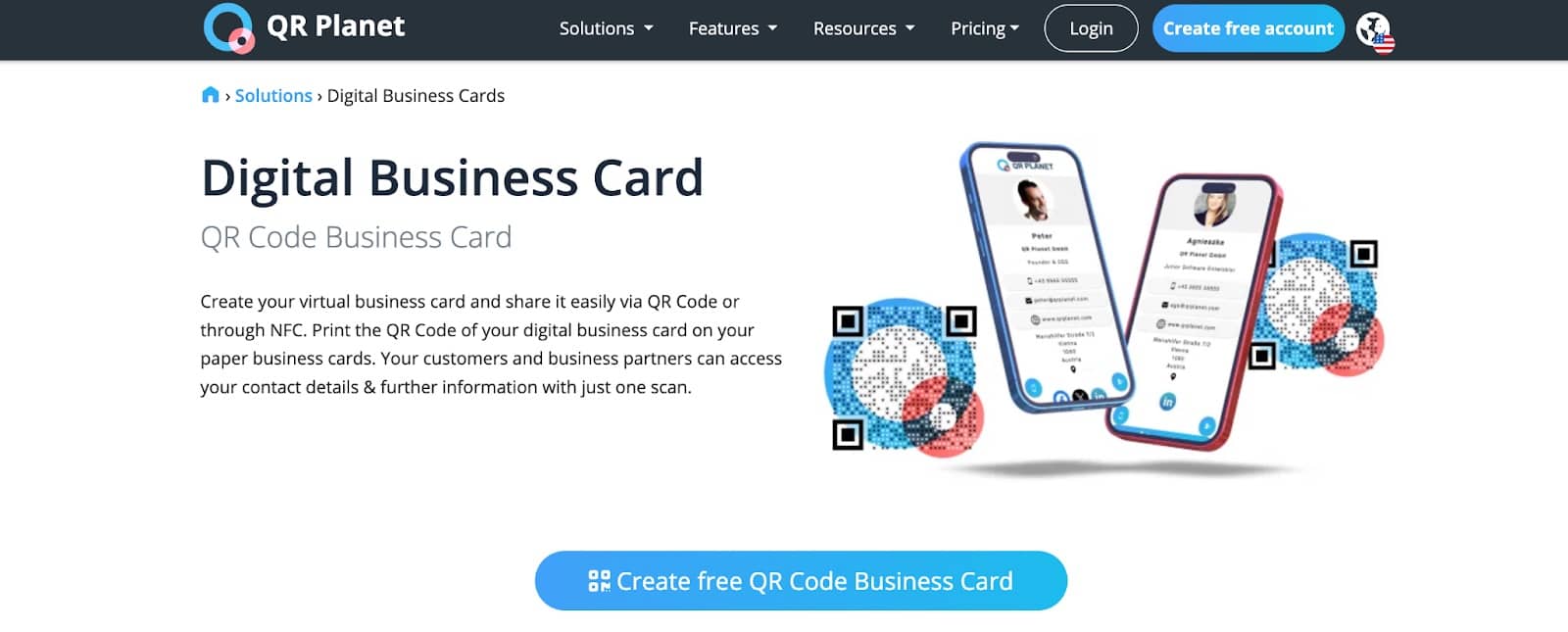 Mejores Tarjetas de Presentación Digitales 2025: Top Plataformas Clave 26 Crea tarjetas de presentación digitales con QR Planet. Comparte tu información fácilmente mediante un código QR o NFC.