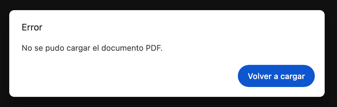 Cómo dañar un archivo para que nadie pueda abrirlo 19 Mensaje de error al cargar un archivo PDF dañado.