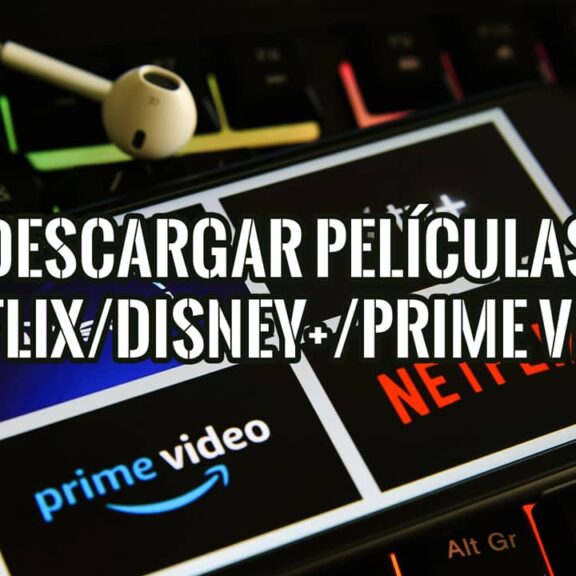 Cómo Descargar Películas Gratis para Ver sin Conexión 16 Smartphone mostrando los logos de Netflix, Disney+ y Prime Video, ilustrando cómo descargar películas para ver sin conexión.