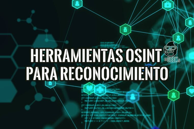 Red de datos e iconos sobre un fondo digital, ilustrando el uso de herramientas OSINT para reconocimiento en ciberseguridad.