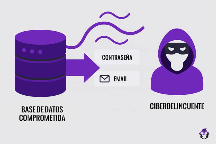 Chantaje por correo electrónico: Por qué NO debes preocuparte 18 Diagrama explicando cómo los atacantes obtienen datos personales para el chantaje por correo electrónico