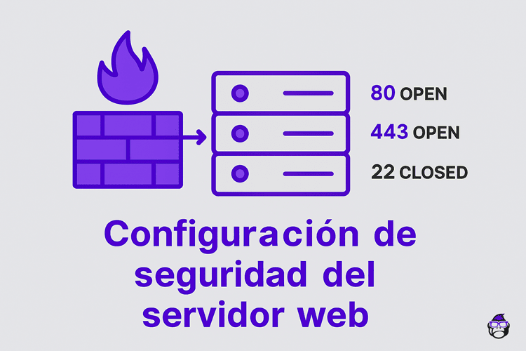 Diagrama de configuración de seguridad de un servidor para prevenir vulnerabilidades