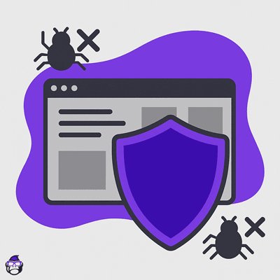 Escudo protegiendo un sitio contra vulnerabilidades web